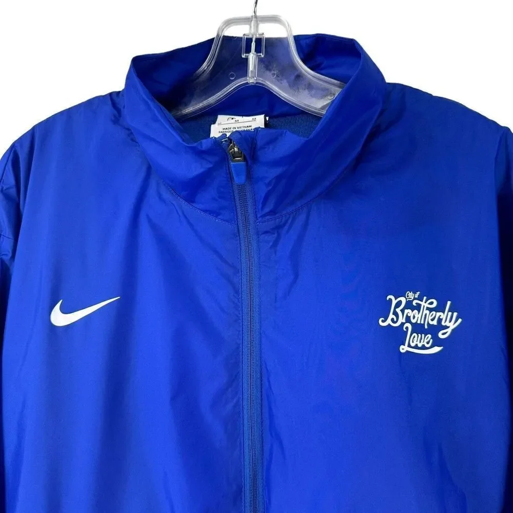 Nike NBA City Edition Windbreaker Jacket Men M Philadelphia 76ers Brotherly Love